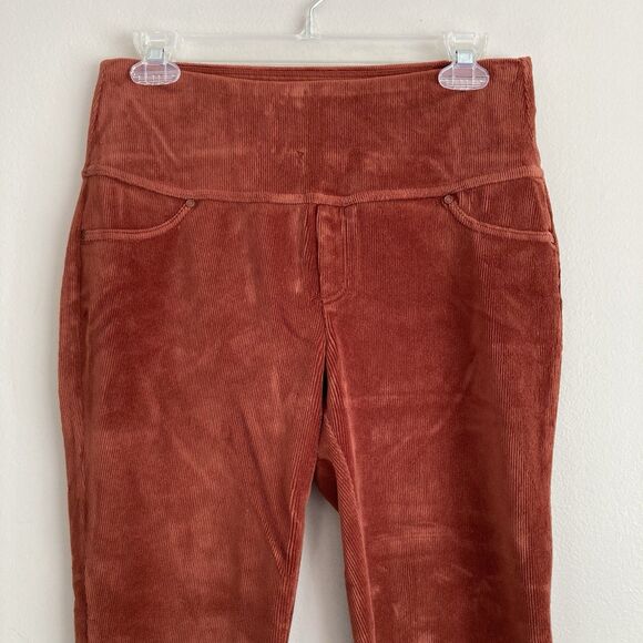 Suave Leggings Womens Medium Rust Knit Corduroy Stretch Tummy Control Pants - Picture 2 of 7